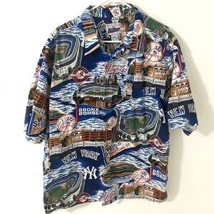 Reyn Spooner MLB New York Yankees Baseball Casual Button Down Shirt, Size: XXL
